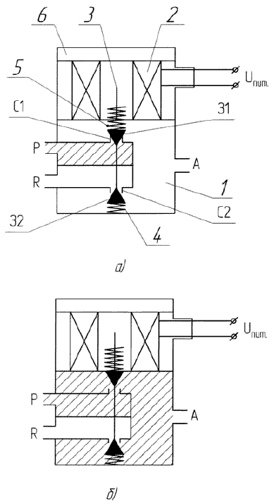Конструкция и кинематическая схема распределительного клапана КРВ-2
